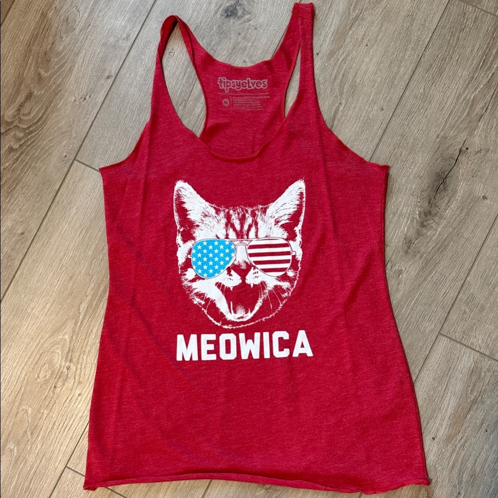Tipsy Elves Red Cat Graphic Tank